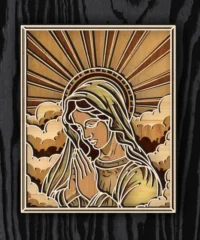 Multilayer Praying Mary With Light Ray