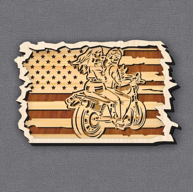 Multilayer USA Flag