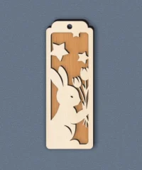 Rabbit And Tulip Bookmark