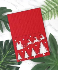 Reindeer And Christmas Tree Christmas Card