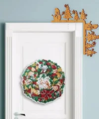 Snowman And Reindeer Christmas Door Corner