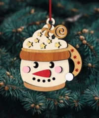 Snowman Christmas Cocoa Character Ornament