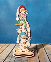 Snowman Christmas Stacked Decoration