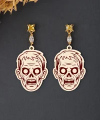 Zombie Head Earring