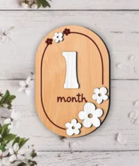 1 Month Baby Milestone Card
