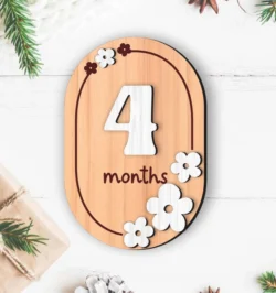4 Month Baby Milestone Card