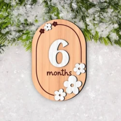6 Month Baby Milestone Card