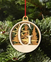 Alphabet G Christmas Ornament