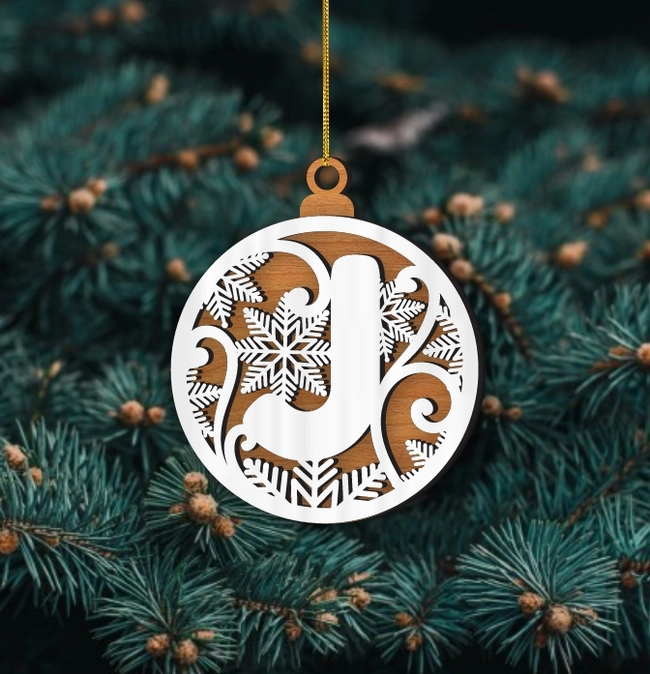 Alphabet J Ornament