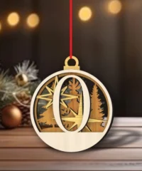 Alphabet O Christmas Ornament