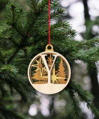 Alphabet Y Christmas Ornament
