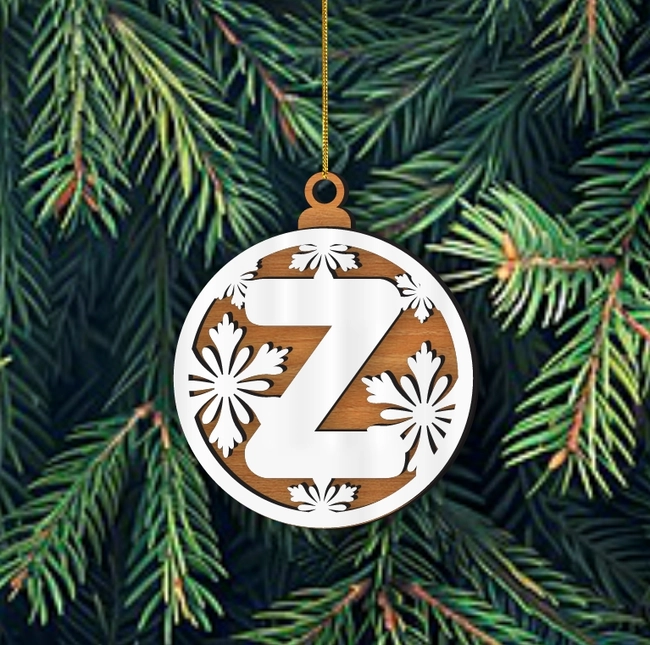 Alphabet Z Ornament