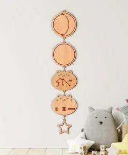 Animal Birth Wooden Garland Name And Zodiac Aquarius Sign