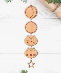 Animal Birth Wooden Garland Name And Zodiac Aries Sign