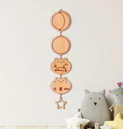 Animal Birth Wooden Garland Name And Zodiac Leo Sign