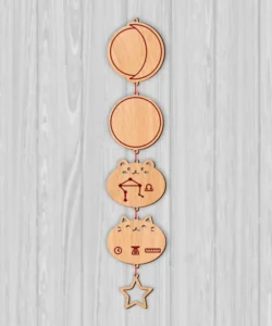 Animal Birth Wooden Garland Name And Zodiac Libra Sign