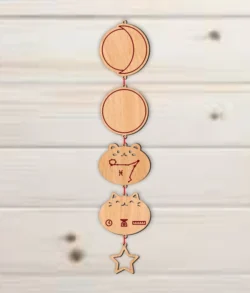 Animal Birth Wooden Garland Name And Zodiac Pisces Sign