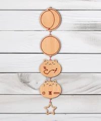 Animal Birth Wooden Garland Name And Zodiac Scorpio Sign