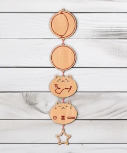 Animal Birth Wooden Garland Name And Zodiac Scorpio Sign