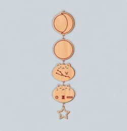 Animal Birth Wooden Garland Name And Zodiac Taurus Sign