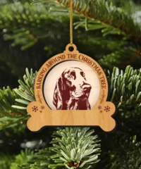Basset Hound Dog Christmas Ornament