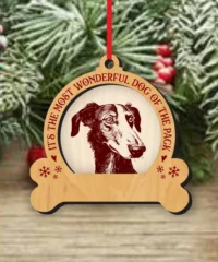 Borzoi Dog Christmas Ornament