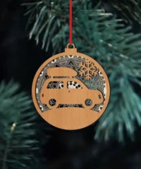 Car Christmas Pattern Ornament