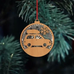 Car Christmas Pattern Ornament