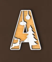 Christmas Alphabet A