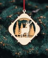 Christmas Ball Tree Decoration With Deer