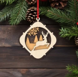 Christmas Ball Tree Decoration With Deer