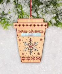 Snowflake Christmas Coffee Gift Card Holder Christmas Coffee Gift Card Holder