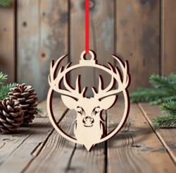 Christmas Ornament With Reindeer Head