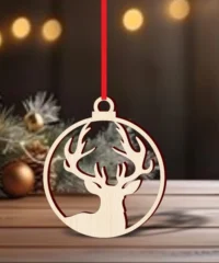 Christmas Ornament With Reindeer Head