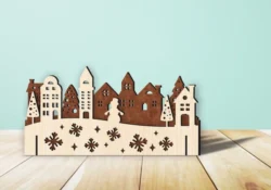 Christmas Scene With Snowman