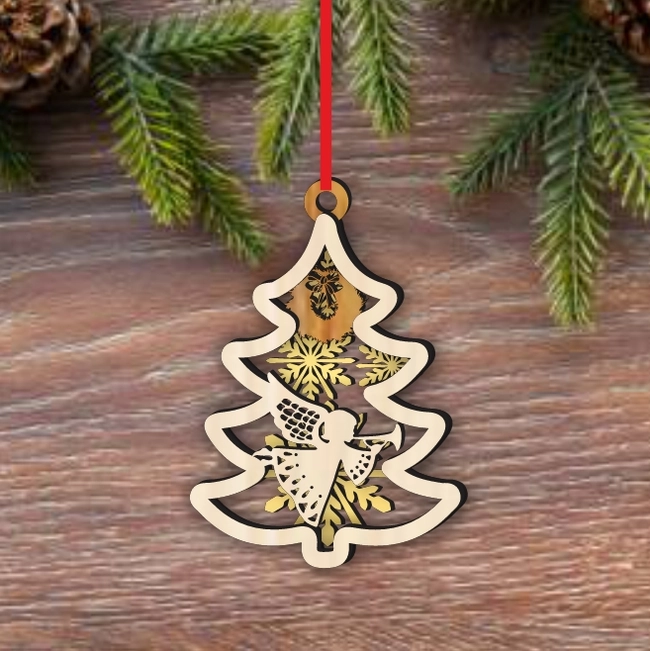 Christmas Tree Decoration With Angel