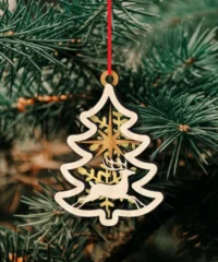 Christmas Tree Decoration With Deer