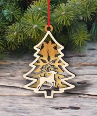 Christmas Tree Decoration With Reindeer