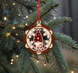 Christmas Tree Ornament With Gnome