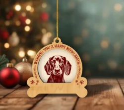 Dachshund Dog Christmas Ornament