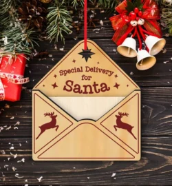Deer Dear Santa Letter Holder Ornament
