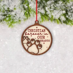 Dog Paw Christmas Ornament