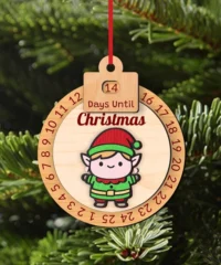 Elf Boy Countdown Ornament