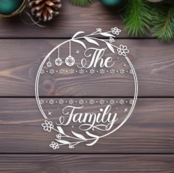 Flower Christmas Family Name
