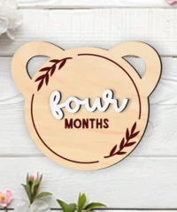 Four Months Baby Milestone Card