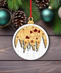Fox Christmas Ornament