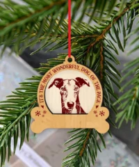 Greyhound Dog Christmas Ornament