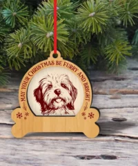 Havanese Dog Christmas Ornament