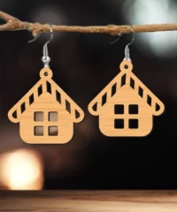 House Christmas Earring