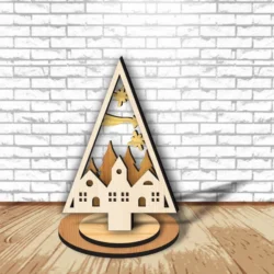 House Christmas Tree Ornament